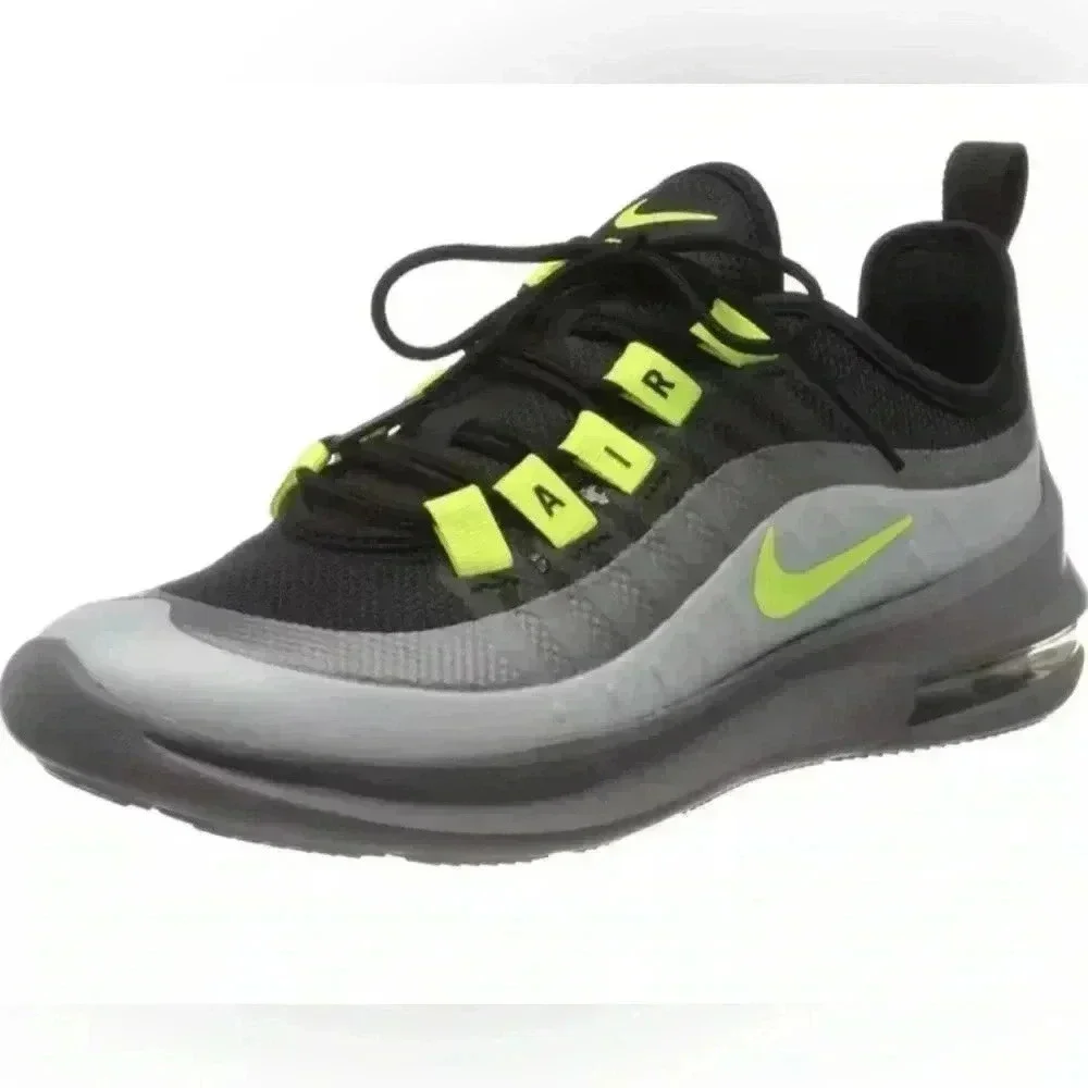 NIKE AIR MAX AXIS GS BLACK / GREEN GREY  KIDS RUNNING SHOES NEW